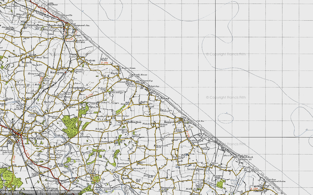 Old Map of Ostend, 1945 in 1945