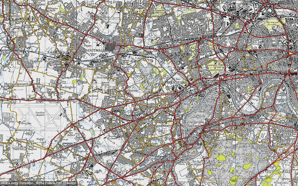 Old Map of Osterley, 1945 in 1945