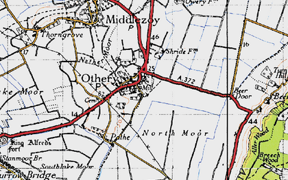 Old map of Othery in 1945