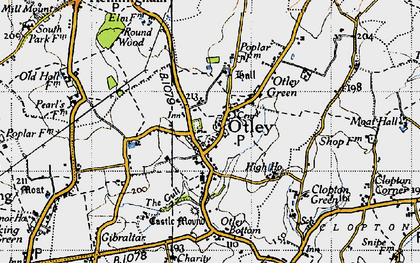 Old map of Otley in 1946