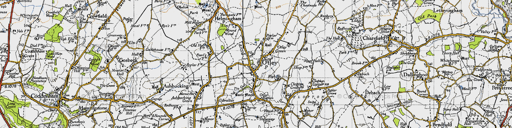 Old map of Otley in 1946