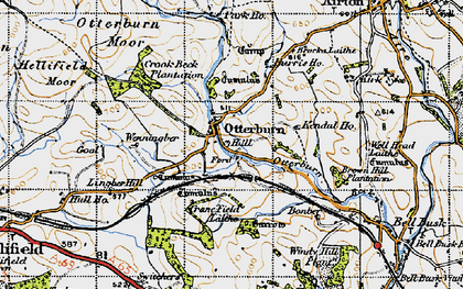 Old map of Airton Green in 1947