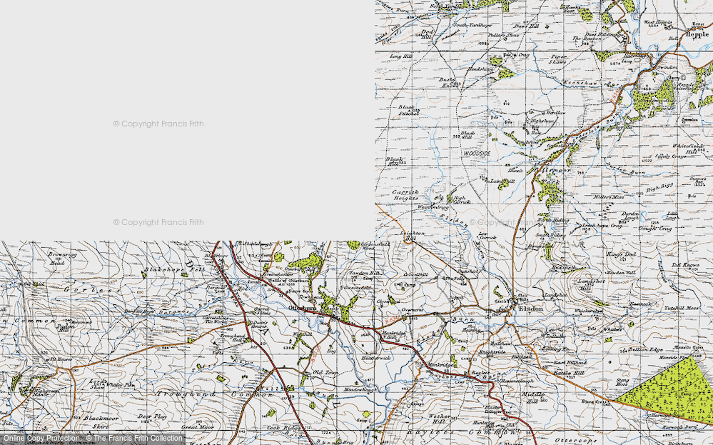 Old Map of Otterburn Camp, 1947 in 1947