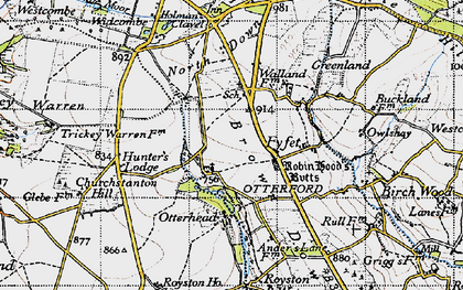 Old map of Otterford in 1946