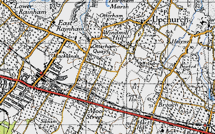Old map of Otterham Quay in 1946