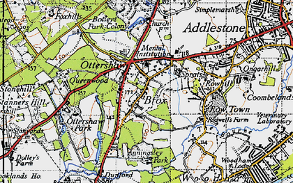 Old map of Anningsley Park in 1940