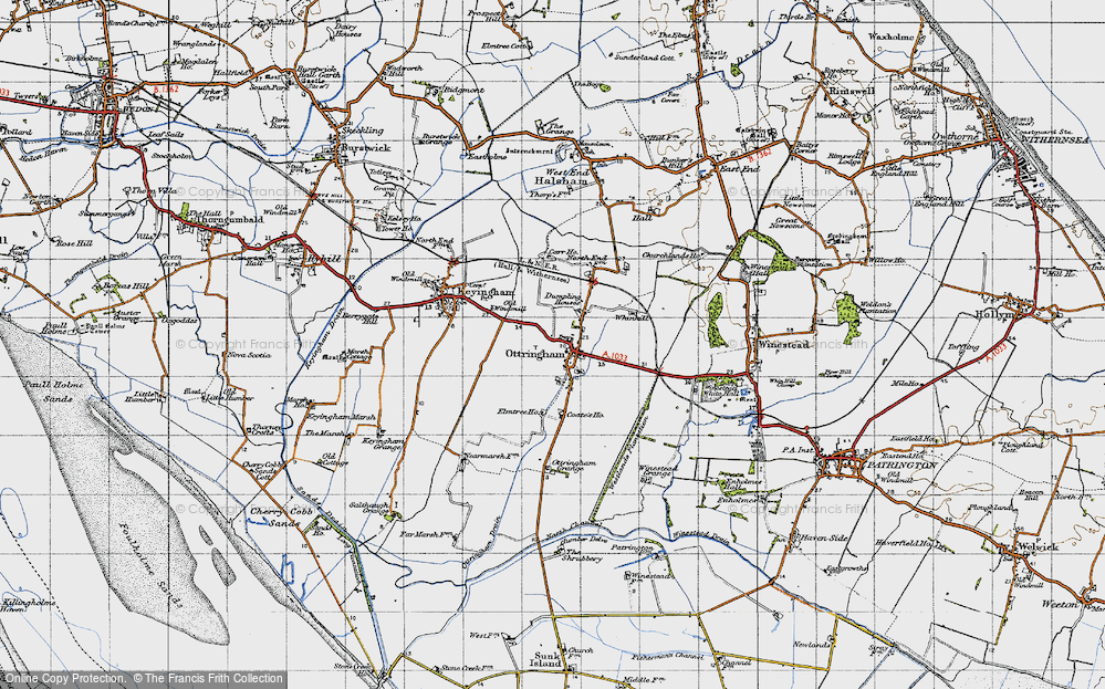 Old Map of Ottringham, 1947 in 1947