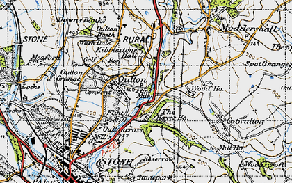 Old map of Oulton in 1946