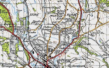 Old map of Oulton Grange in 1946