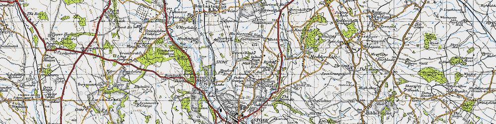 Old map of Oulton Heath in 1946