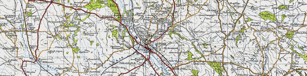 Old map of Oultoncross in 1946