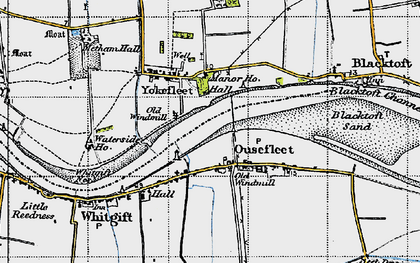 Old map of Ousefleet in 1947