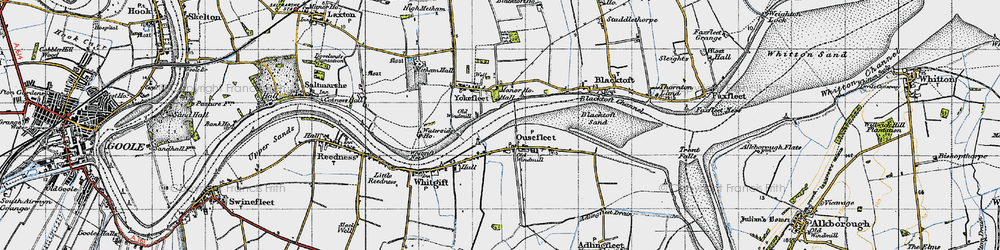 Old map of Ousefleet in 1947