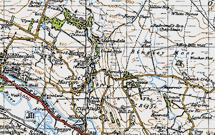 Old map of Ousel Hole in 1947