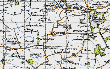 Old map of Butcher Hill in 1947