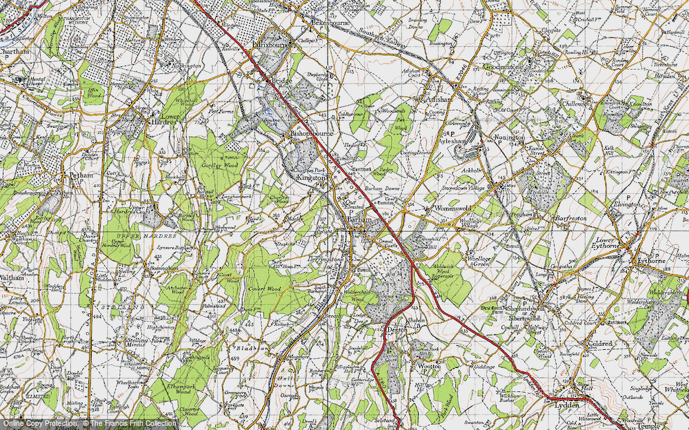 Old Map of Out Elmstead, 1947 in 1947