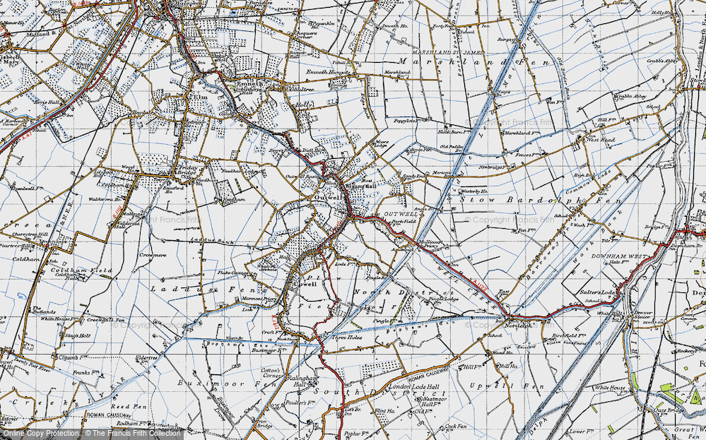 Old Map of Outwell, 1946 in 1946
