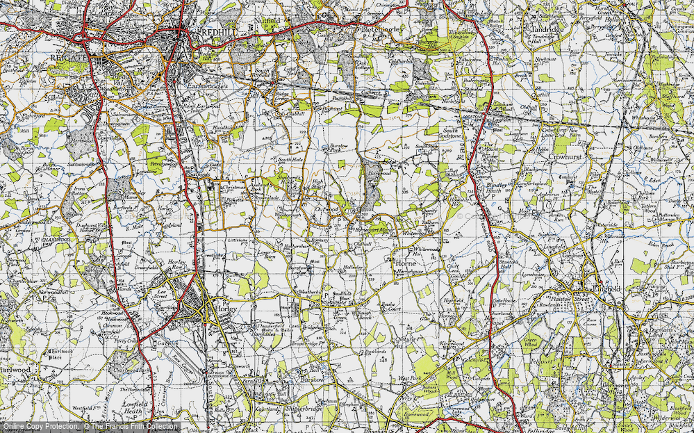 Old Map of Outwood, 1946 in 1946