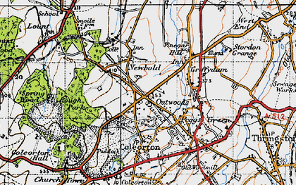Old map of Outwoods in 1946