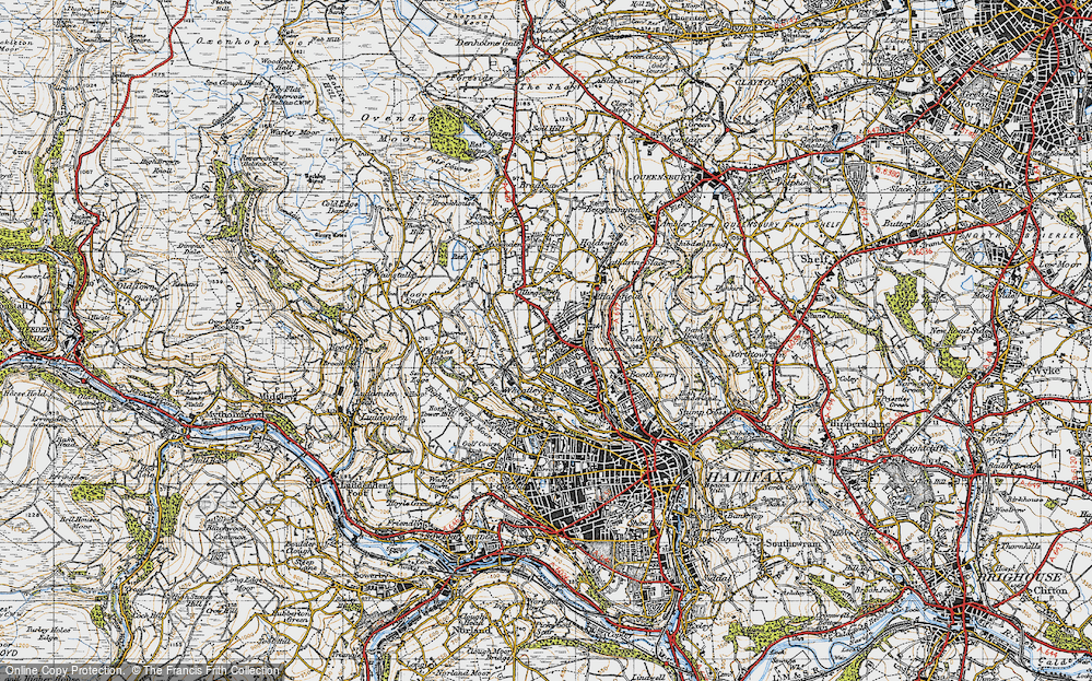 Old Map of Ovenden, 1947 in 1947