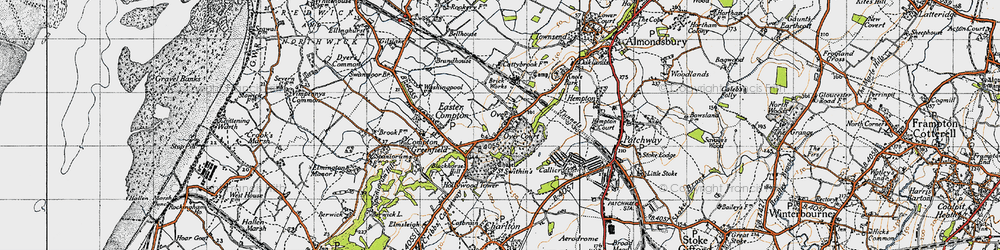 Old map of Over in 1946