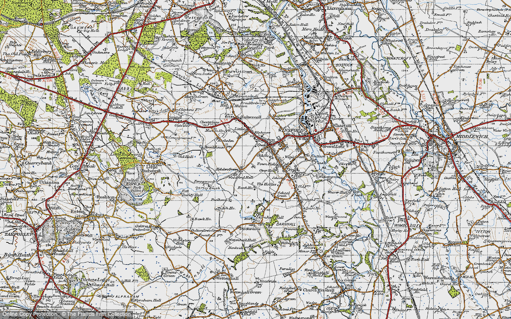 Old Map of Over, 1947 in 1947