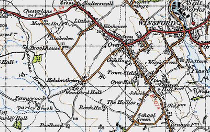 Old map of Over in 1947