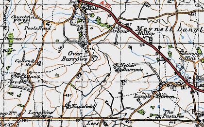 Old map of Over Burrows in 1946
