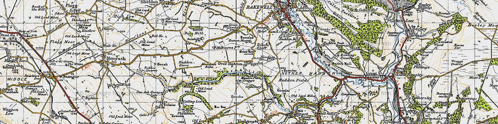 Old map of Burton Manor in 1947
