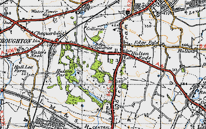 Old map of Over Hulton in 1947