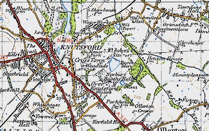 Old map of Over Knutsford in 1947
