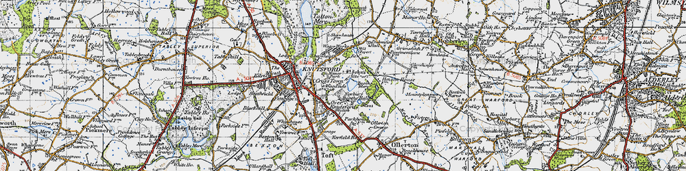 Old map of Booths Hall in 1947