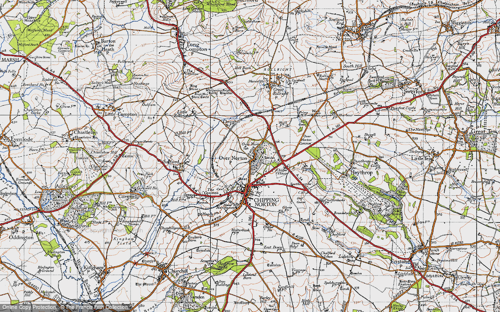 Old Map of Over Norton, 1946 in 1946