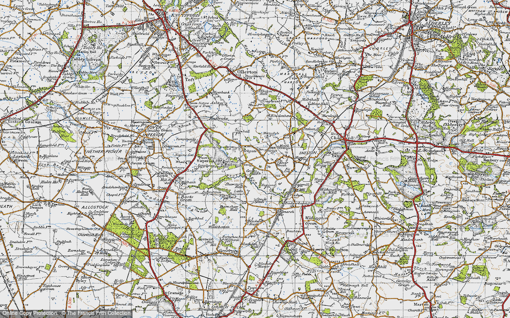 Old Map of Over Peover, 1947 in 1947