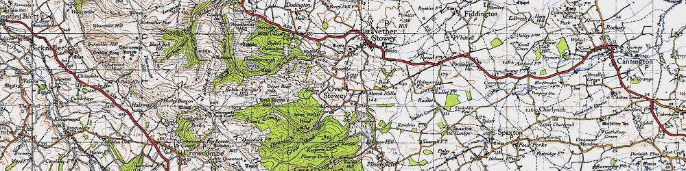 Old map of Over Stowey in 1946