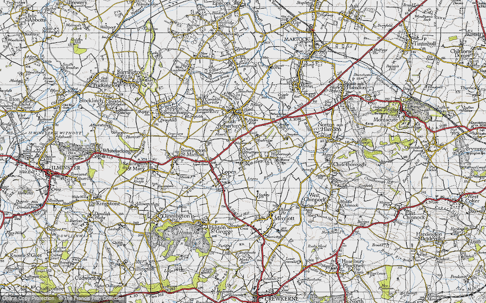 Old Map of Over Stratton, 1945 in 1945