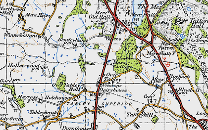 Old map of Over Tabley in 1947