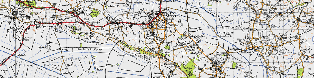 Old map of Leigh Holt in 1946