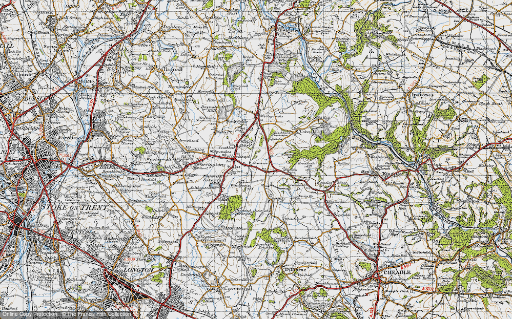 Old Map of Overmoor, 1946 in 1946