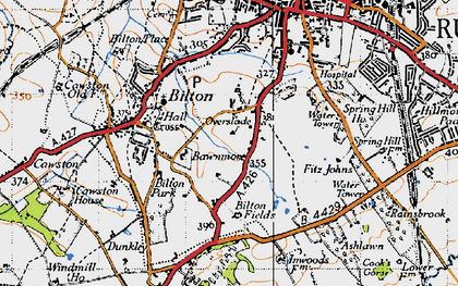 Old map of Bilton Fields in 1946
