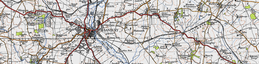 Old map of Overthorpe in 1946