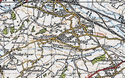 Old map of Overthorpe in 1947