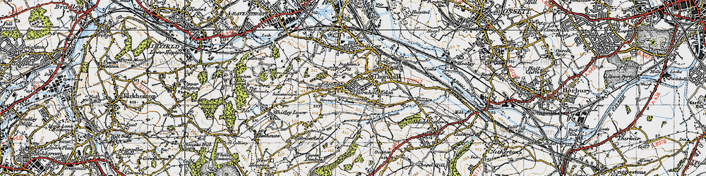 Old map of Overthorpe in 1947