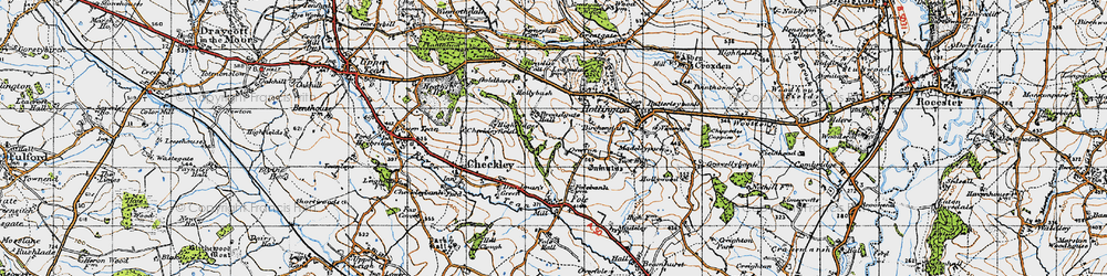Old map of Overton in 1946