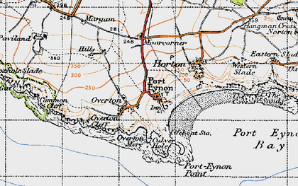 Old map of Overton in 1946