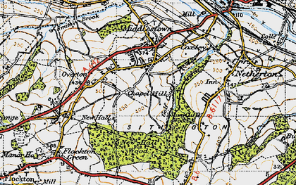 Old map of Overton in 1947