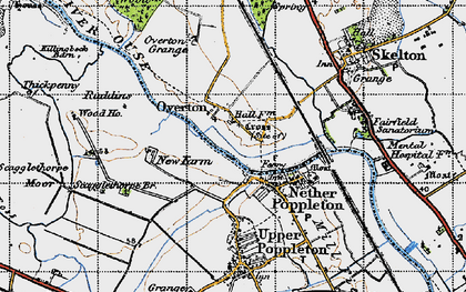 Old map of Overton in 1947