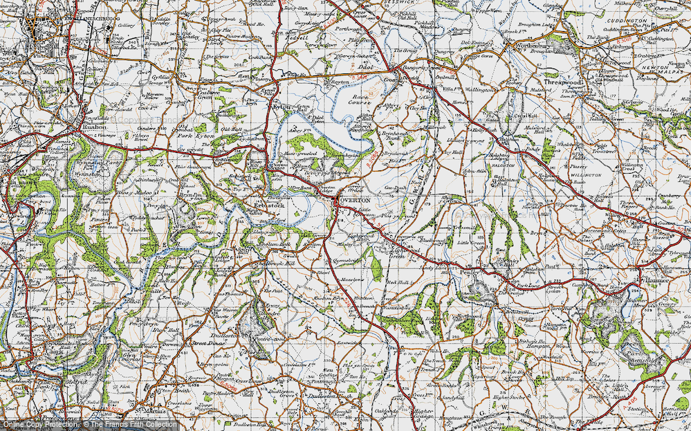 Old Map of Overton, 1947 in 1947