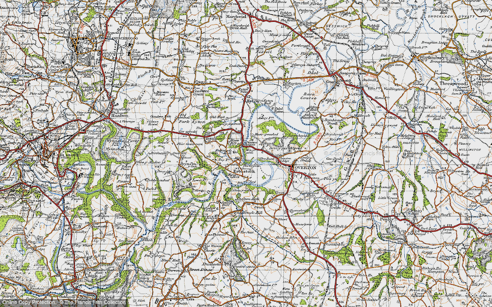 Old Map of Historic Map covering Min-yr-afon in 1947