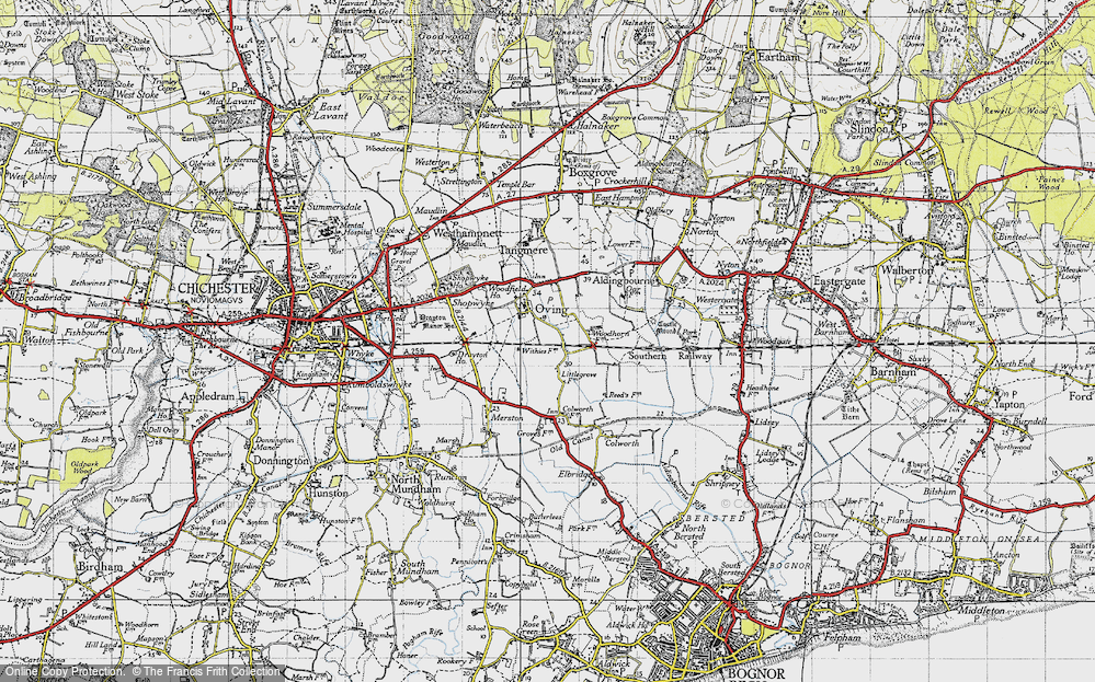 Old Map of Oving, 1945 in 1945